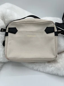 Longchamp Paris 2.0 Ivory / Black Leather Expandable Double Zipper Crossbody Bag - Picture 1 of 19