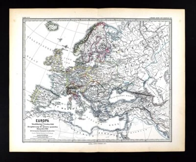 1880 Spruner Map Baroque Europe 1648-1700 Spanish Monarchy France Ottoman Empire - Image 1 of 4