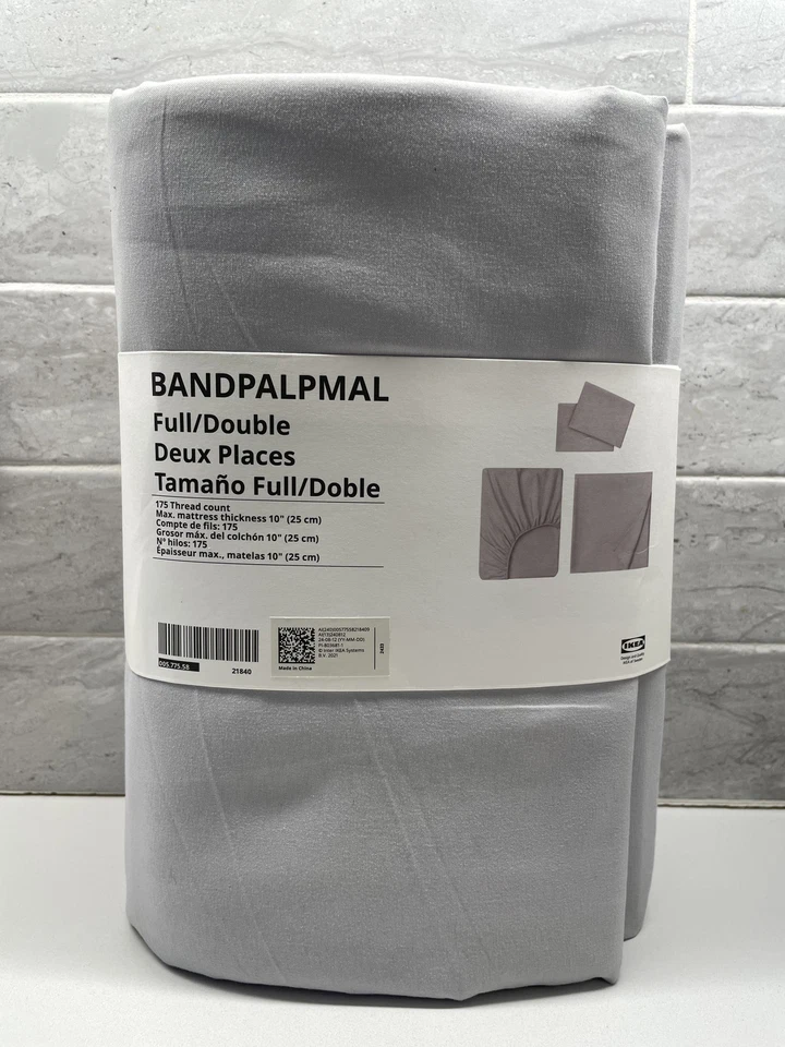 IKEA BANDPALPMAL Sheet Set Light Gray  Full/Double 005.775.58 - Image 1 of 4
