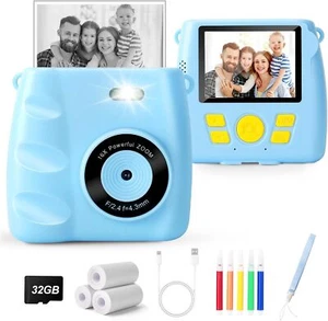 Kinderkamera Sofortbildkamera Digital Kamera Kinder Mini Kamera Sofortdruck 32GB - Bild 1 von 12