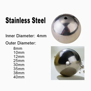 Outer Dia: Ø8mm-40mm Stainless Steel Ball Bearing With 4mm Through Hole Smooth - Picture 1 of 6