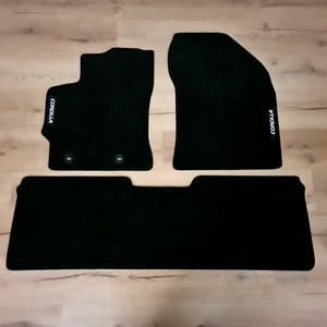 Car Floor Mats Velour For Toyota Corolla Waterproof Black Carpet Auto Liners New - Picture 1 of 8