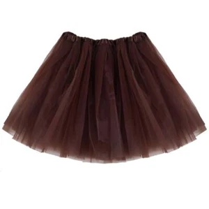 Tutu 40cm braunTüllrock Rock Ballerina Kostüm Verkleidung Karneval Fasching - Bild 1 von 1
