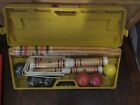 Vintage Spalding Wooden Croquet Set 6 Player Hardwood New Old Stock