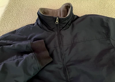 OUTDOOR LIFE Jacket Coat Men's XL Water Resistant Navy Soft Shell Fleece Lined - Image 1 of 4