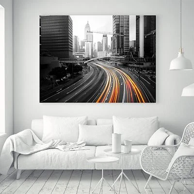New York City Skyscraper Art Vintage Silk Canvas Poster Fabric Paint Decor A37 - Image 1 of 4