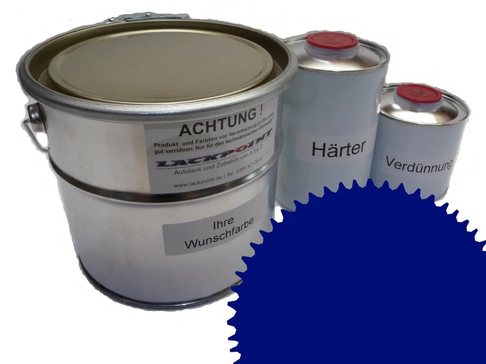 1 Liter Set 2K Autolack RAL 5002 Ultramarinblau Acryl Glänzend Lackpoint ! - Bild 1 von 1