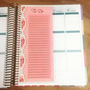 To Do List/Notes Two-Sided Short Dashboard 4 use with Erin Condren Planner - Picture 1 of 4