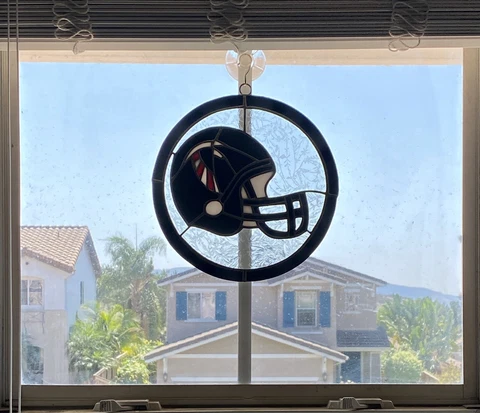 Vintage NFL Style Atlanta Falcons Stain Glass-8" Cover