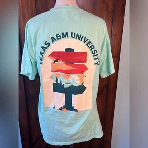 Texas A&M University Mint Blue/Green Unisex M T-Shirt - Picture 1 of 6