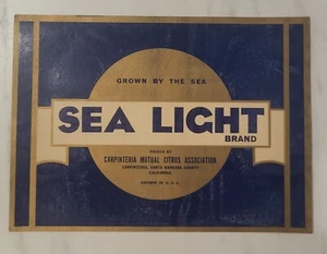 LABEL Sea Light Carpinteria Citrus Santa Barbara California - Picture 1 of 1