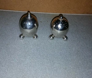 Mappin & Webbs princess triple silver plated salt & pepper pots - Picture 1 of 3