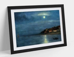 CARL BLOCH, MOONLIGHT -FRAMED WALL ART POSTER PRINT 4 SIZES - Picture 1 of 10