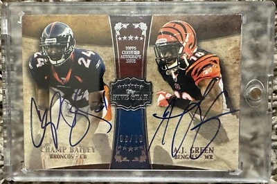 2011 Topps Five Star Football Champ Bailey/AJ Green Dual Auto #6/10 - Image 1 of 2