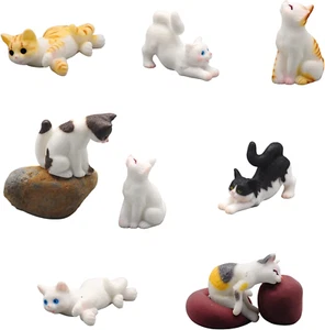Cute Outdoor Cat Fairy Garden Accessories, Kitty Miniatures Figures for Decorati - Picture 1 of 4