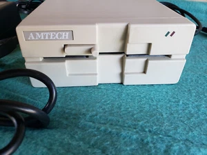 Vtg AMTECH Floppy Disc Drive W/Power Cord and Parellel Cable Sold as Powers On - Photo 1/10