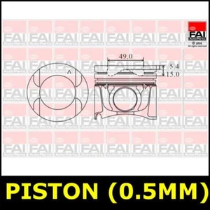 Kolben passend für RENAULT SCENIC TALISMAN TRAFIC Opt1/2 0,5 Oversize II III 05002KP - Bild 1 von 3