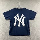 New York Yankees Shirt Men's Large T-Shirt Baseball Navy Graphic Logo