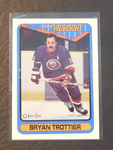 1990-91 O-Pee-Chee OPC Bryan Trottier Highlight #6 New York Islanders HOF - Picture 1 of 2