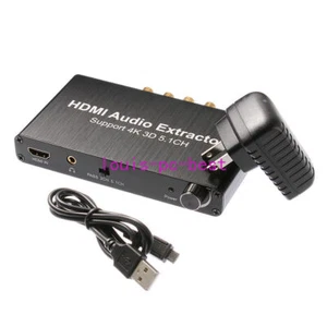 HDMI Analog Audio Extractor Support 5.1CH 2CH 4K 3D AC-3/DTS Decoder Adapter Box - Bild 1 von 4