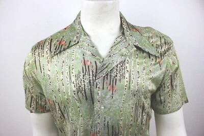Mens Vtg 70s GENERAL original disco festival shirt SMALL Dagger Collar Stiffener - Image 1 of 4