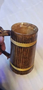 Taza de cerveza hecha a mano taza de cerveza vikinga de madera jarra de madera taza de cerveza de madera - Imagen 1 de 4