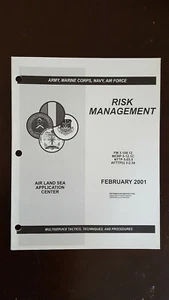 Army Military Manual Original Print FM 3-100.12 Risk Management 2001 Marine Navy - Picture 1 of 4
