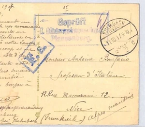 GERMANY WW1 Card FRENCH OFFICER POW CAMP *Kulmbach* 1917 CDS PPC {samwells}YL203 - Picture 1 of 11