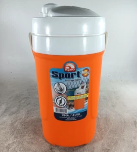 Igloo Water Cooler Jug Fence Hook Orange & White Hanging Thermos 1/2 Gallon - Picture 1 of 5