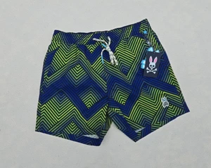 Psycho Bunny Mens Swim Trunks Adrian Chevron XX-Small XXS SP22-B6W225S1PO NWT - Picture 1 of 6