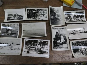 11 PHOTOS - Vintage 1940s WWII World War 2 Photos Soldiers Beach - Originals - Picture 1 of 10