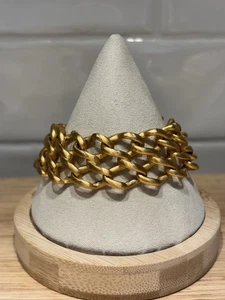 Pulsera de cadena gruesa vintage Anne Klein tono dorado mate - Imagen 1 de 9