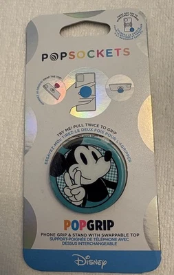 Popsockets DISNEY Mickey Mouse Peace Out CLASSIC New Retro Grip Stand Popgrip - Image 1 of 2