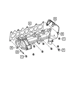 Genuine Mopar Exhaust Manifold Gasket 68099610AA - Picture 1 of 1