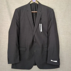 NWT Kenneth Cole New York Gray Men's 54XL Wool Blazer Sport Coat Jacket Slim - Picture 1 of 24