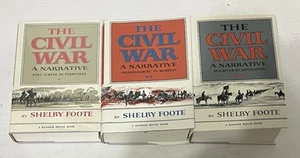 The Civil War A Narrative 3-Volume Hardcover Book w/Dust jacket Set Shelby Foote - Imagen 1 de 4