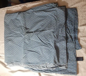 Lands End 100% Supima Cotton Made in Israel twin XL flat sheet blue 102 x 76" - Picture 1 of 4
