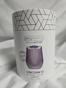 Brumate Uncork'd XL 14oz Wine Tumbler - Glitter Violet NEW - Picture 1 of 9
