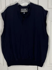 Zero Restriction Golf Vest Men Large Navy Blue 1/4 Snap Pullover Windbreaker USA - Picture 1 of 10