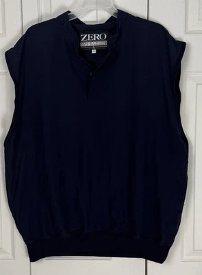 Zero Restriction Golf Vest Men Large Navy Blue 1/4 Snap Pullover Windbreaker USA - Image 1 of 4