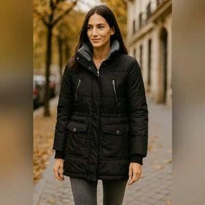 Free Country Women's Black Quilted Jacket Size Small - Picture 1 of 5