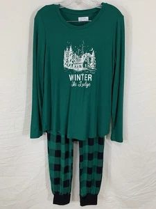 MAURICES Damen S (6-8) "Winter Ski Lodge" Pyjama Nacht Schlaf Shirt & Hose Set - Bild 1 von 17