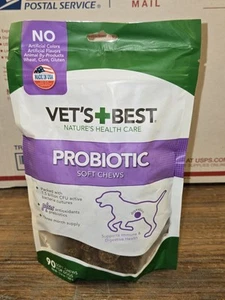 New & Sealed! Vet’s Best Probiotic Soft Chews Digestive Aid 90 count Exp 10/2025 - Picture 1 of 2
