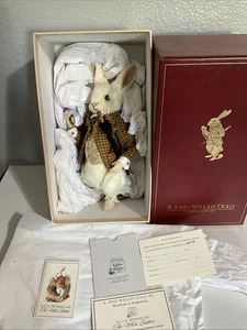 R. John Wright The White Rabbit Alice im Wunderland Plüsch Puppe Limitiert 448/500 - Bild 1 von 9