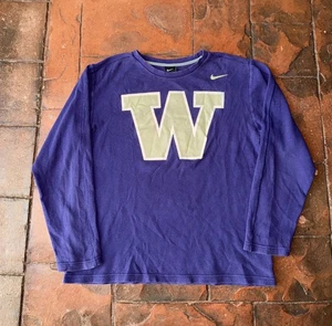 Nike Team Washington Huskies Thermo Waffelstrick Langarmshirt Large - Bild 1 von 5