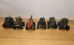 Veicoli Giocattolo Monster Truck Dinosauro - Lotto 6 Pezzi - Dino Head Pullback Cars - Foto 1 di 20