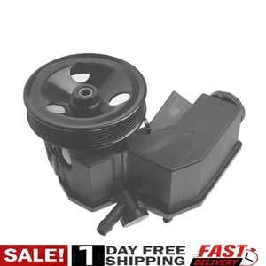 Power Steering Pump w/ Pulley Reservoir For Jeep Grand Cherokee 2001-2004 V8 4.7 - Picture 1 of 9