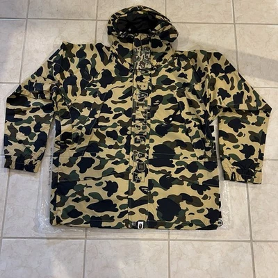 A BATHING APE 08 Bape 1st Yellow Camo Snowboarding Jacket Brand New Size XL RARE - Image 1 of 4