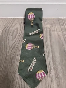 Vintage Polo Ralph Lauren Silk Necktie Handmade In USA 90's Aviation Theme Rare - Picture 1 of 4