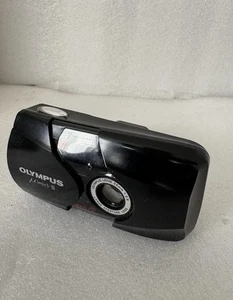 Cámara compacta Olympus μ Mju II 35 mm apuntar y disparar resistente a la intemperie negra - Imagen 1 de 7